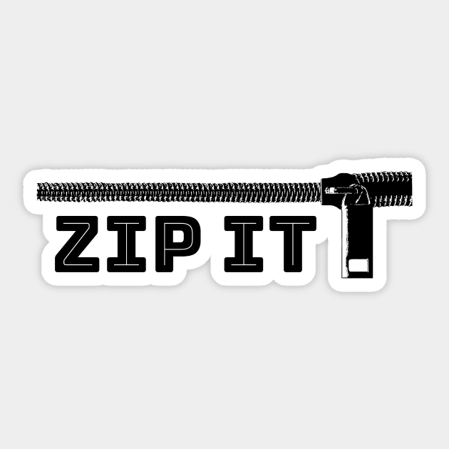 Zip it Sticker by adrianbrockwell